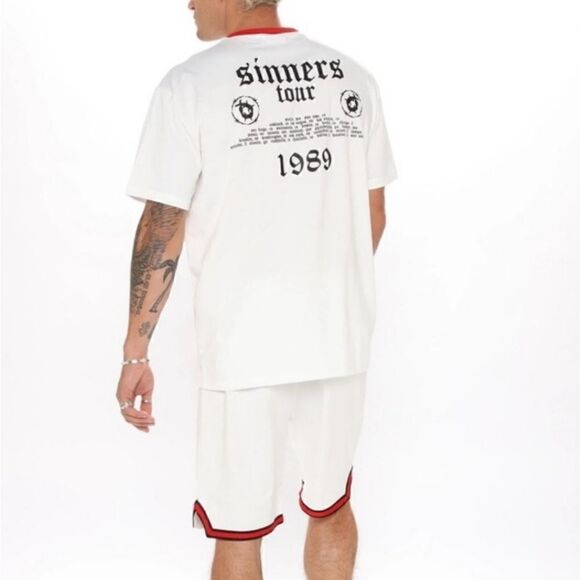 Fashion Nova Mens Sinners Tour shirt size M - Picture 4 of 5